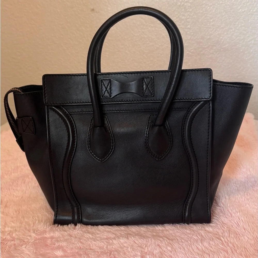 AUTHENTIC CELINE MICRO Black Bag - Picture 2 of 14